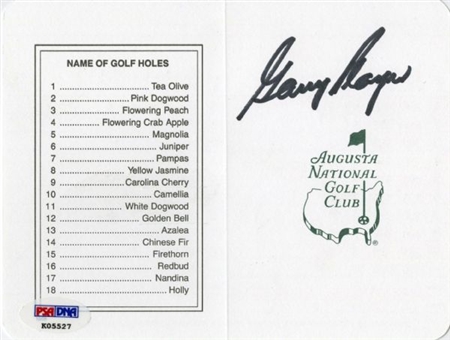 Arnold Palmer and Gary Player Signed Augusta National Golf Scorecards (2)